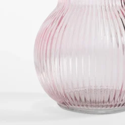 inny Wazon różowy prążkowany 17,5 cm