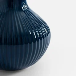 inny Wazon ryflowany niebieski 20 cm