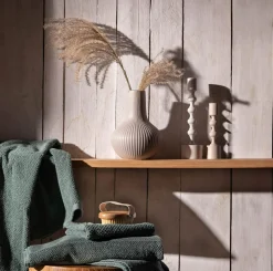 Wazony|inny Wazon ryflowany szary 20 cm