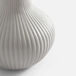 Wazony|inny Wazon ryflowany szary 20 cm