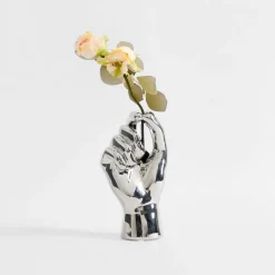 Wazony|inny Wazon srebrny RĘKA 9,5 cm