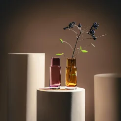 Wrześniak Wazon szklany BURSZTYN 7x19 cm