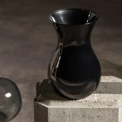 Wazon szklany czarny ASTA 18 cm