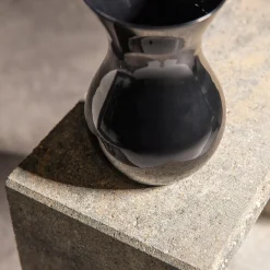 Wazon szklany czarny ASTA 18 cm