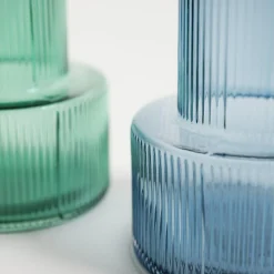 Wazon szklany niebieski 25 cm