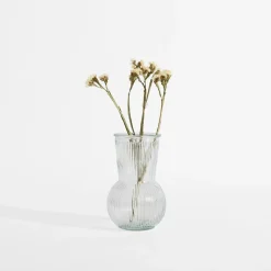 Wazony|inny Wazon szklany prążkowany 17,5 cm