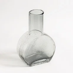 Wazon szklany szary 23 cm