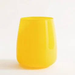 inny Wazon szklany żółty ZINNIA 17 cm