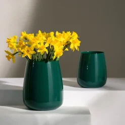 Wazony|inny Wazon szklany zielony ZINNIA 17 cm