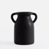 inny Wazon z uchwytami czarny 20 cm