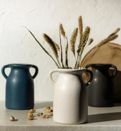 Wazony|inny Wazon z uchwytami niebieski 20 cm