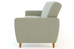 Wersalki|Sofy| Wersalka beżowa z nóżkami z jasnego drewna METEO