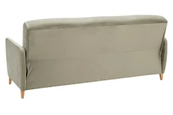 Wersalki|Sofy| Wersalka beżowa z nóżkami z jasnego drewna METEO