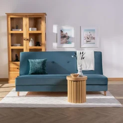 Wersalki|Sofy| Wersalka welurowa niebieska LOME NEW