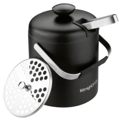 Akcesoria Do Wina I Drinków| Wiaderko do lodu ze szczypcami czarne LUGO 1,3 l