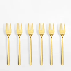 Sztućce|inny Widelczyki do ciasta COMO GOLD, 6 sztuk