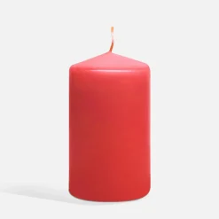 inny Świeca dekoracyjna czerwona 6x10 cm