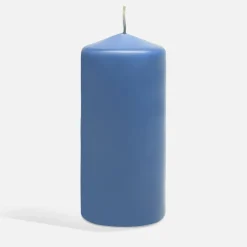 Świeca dekoracyjna niebieska 6x13 cm