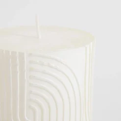 Świece, Świeczniki I Latarenki|inny Świeca walec boho biała 6,5x14 cm