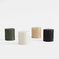 Świece, Świeczniki I Latarenki|inny Świeca walec boho biała 6,5x8 cm