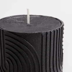 Świece, Świeczniki I Latarenki|inny Świeca walec boho czarna 6,5x8 cm