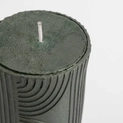 Świece, Świeczniki I Latarenki|inny Świeca walec boho zielona 6,5x8 cm