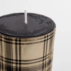 inny Świeca walec KRATA czarna/szampan 6,5x14 cm