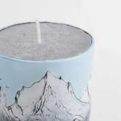 Świece, Świeczniki I Latarenki|inny Świeca walec PEJZAŻ niebieska/zielona 6,5x14 cm