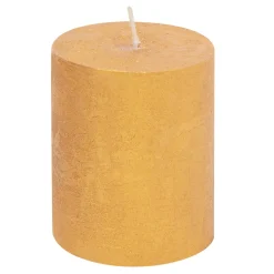 Świece, Świeczniki I Latarenki| Świeca złota RUSTIC 6,5x8 cm