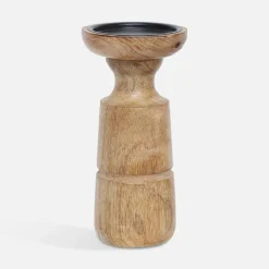 Świece, Świeczniki I Latarenki|inny Świecznik drewniany retro 20 cm