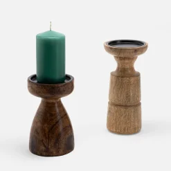 Świece, Świeczniki I Latarenki|inny Świecznik drewniany retro 20 cm