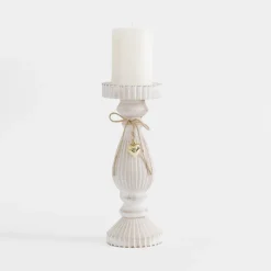 Świece, Świeczniki I Latarenki|inny Świecznik na jedną świecę biały 27 cm
