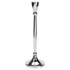 Świecznik na jedną świece srebrny 9x27 cm