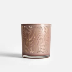 inny Świecznik szklany różowy 10 cm MIX