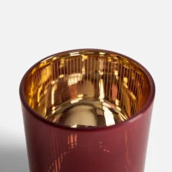 inny Świecznik szklany różowy 8 cm MIX