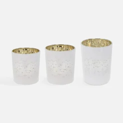 inny Świecznik szklany w gwiazdki 13 cm MIX