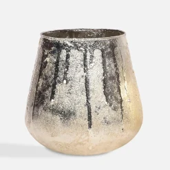 Świece, Świeczniki I Latarenki|inny Świecznik szklany złoty GLAMOUR 12x12 cm