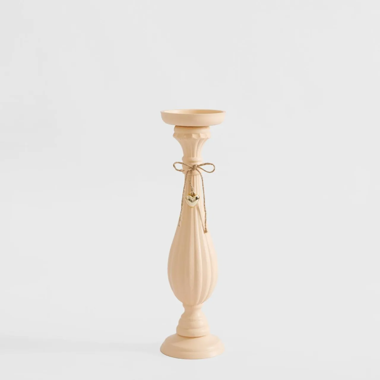 Świecznik vintage na jedną świecę 39 cm