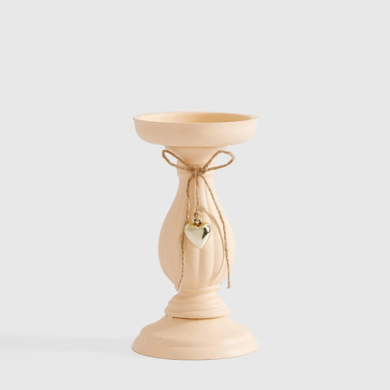 Świece, Świeczniki I Latarenki| Świecznik vintage na jedną świecę 20 cm