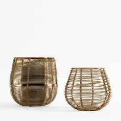 inny Świecznik złoty 12x12 cm