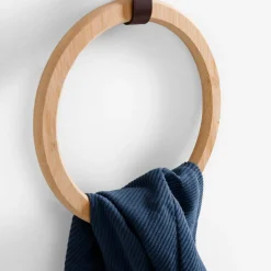 Wieszaki, Półki Tekstylne, Organizery|inny Wieszak łazienkowy bambusowy okrągły MIX