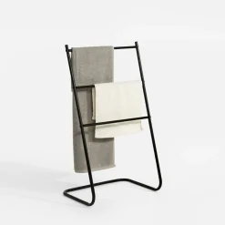 Akcesoria Łazienkowe|Akcesoria Łazienkowe|inny Wieszak na ręczniki czarny 46x35x82 cm