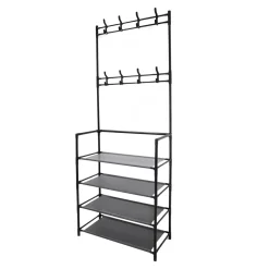 Wieszaki, Półki Tekstylne, Organizery| Wieszak na ubrania z półkami 60x26x155 cm