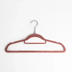 Okey Wieszak welurowy ciemnoróżowy VELVET, komplet 5 szt.