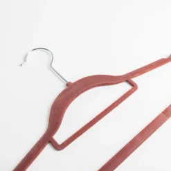 Okey Wieszak welurowy ciemnoróżowy VELVET, komplet 5 szt.