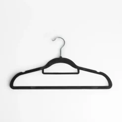 Wieszaki, Półki Tekstylne, Organizery|Okey Wieszak welurowy grafitowy VELVET, komplet 5 szt.