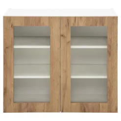 Witryna BASIC PLUS BP/G80W dąb craft złoty