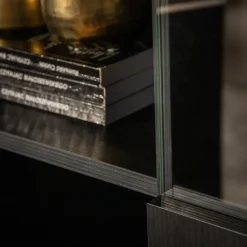 Witryny|inny Witryna do salonu czarna MOND