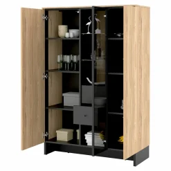 Witryna do salonu z przeszklonym frontem NOMAD