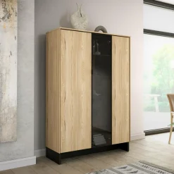 Witryna do salonu z przeszklonym frontem NOMAD